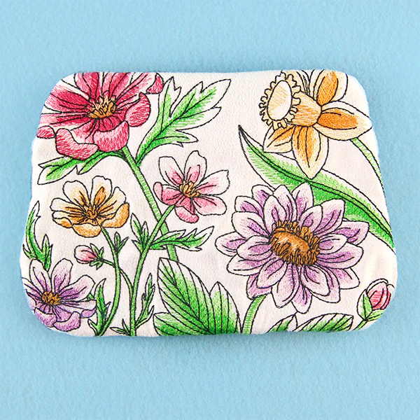 Floral Flair Zipper Pouch (In-the-Hoop) - Image 6