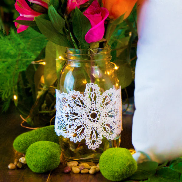 Floral Jar Wrap (Battenburg Lace) - Image 8