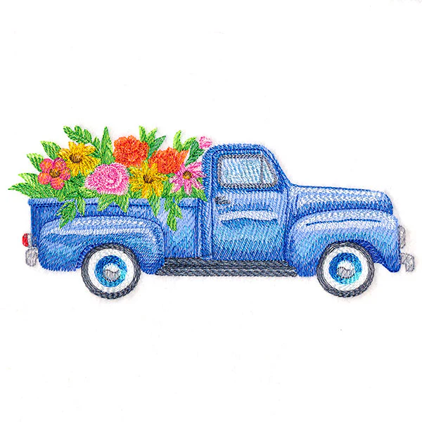 Floral Retro Truck in Watercolor - Image 5