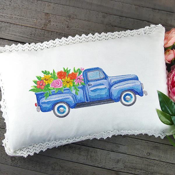 Floral Retro Truck in Watercolor - Image 8