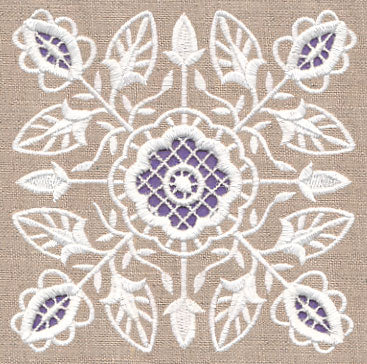 Floral Square (Cutwork) - Image 4