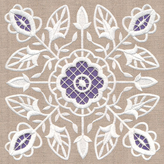 Floral Square (Cutwork) - Image 5