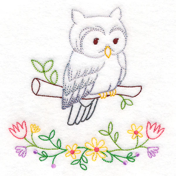 Floral Woodland Friends - Owl (Vintage) - Image 2