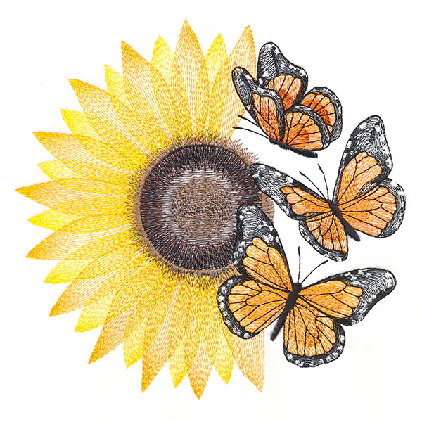 Flourish to Flutter - Sunflower & Monarch - Image 2