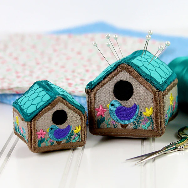 Flourishing Birdhouse Pincushion (In-the-Hoop) - Image 11