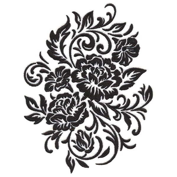 Flourishing Blooms Feature (Blackwork) - Image 3