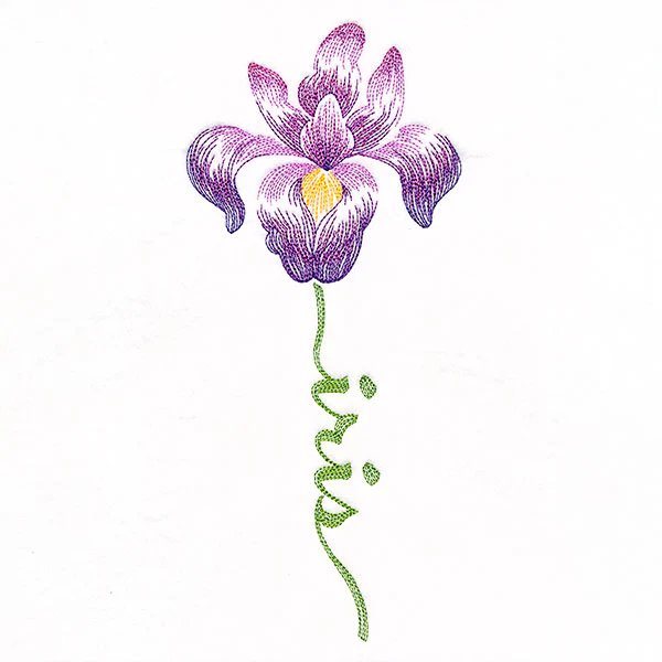 Flourishing Calligraphy - Iris - Image 2