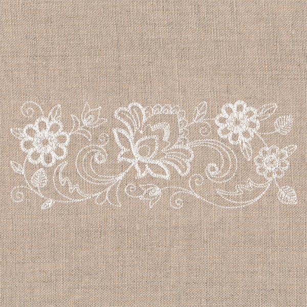 Flourishing Floral Border (Whitework) - Image 3