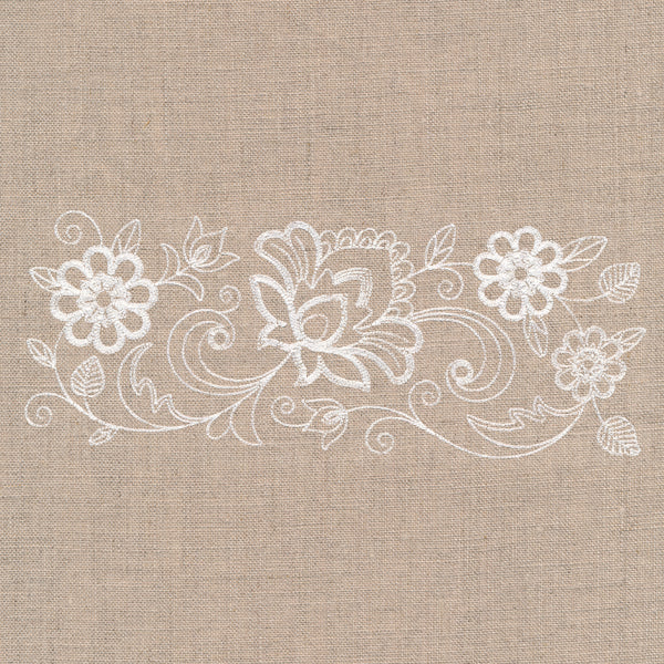 Flourishing Floral Border (Whitework) - Image 5
