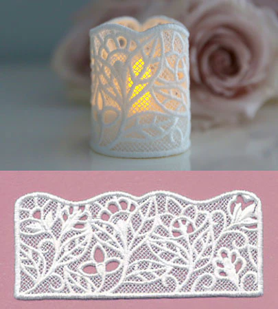 Flower Candle Wrap (Lace) - Image 2