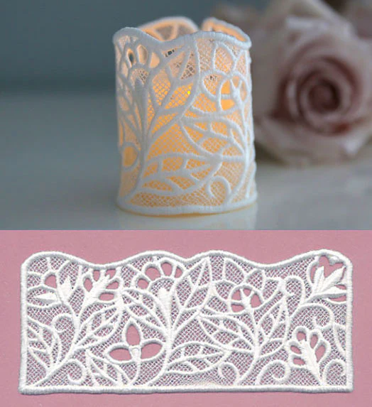 Flower Candle Wrap (Lace) - Image 3