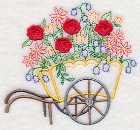 Flower Cart with Roses - Image 2