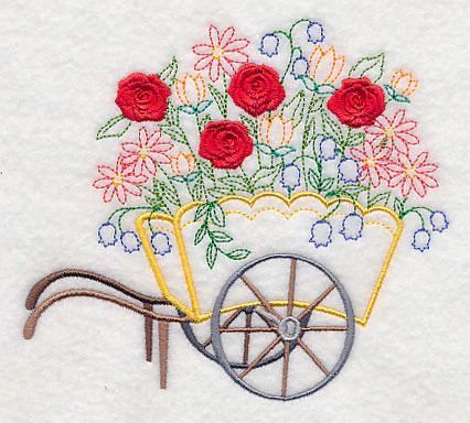 Flower Cart with Roses - Image 3