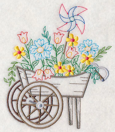 Flower Cart with Yellow Daisies - Image 3