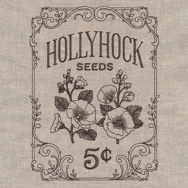 Flower Garden Seed Packet - Hollyhocks - Image 2