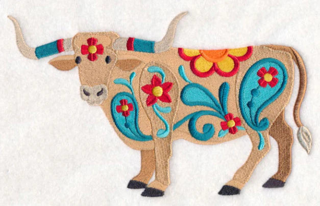 Flower Power Longhorn Steer - Image 4