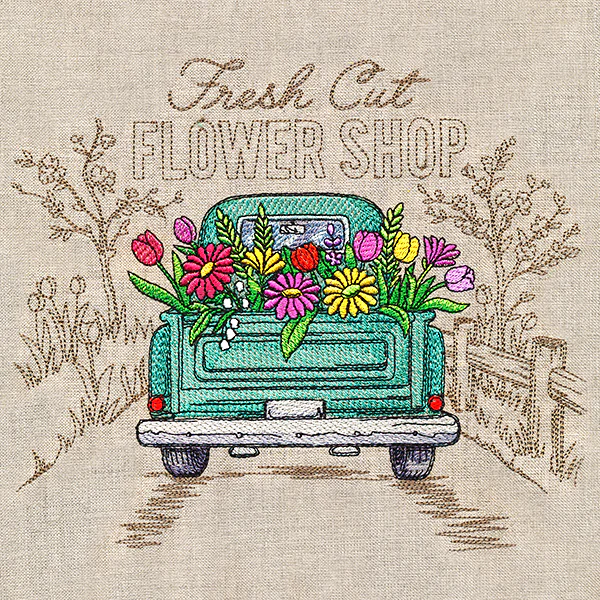 Flower Shop Retro Truck Medley - Image 7