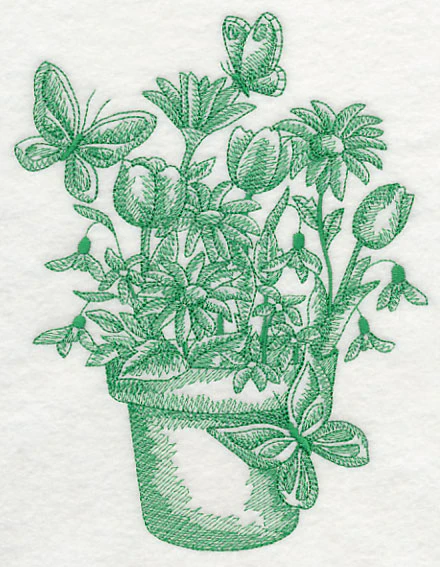 Flowers and Butterflies (Toile) - Image 2