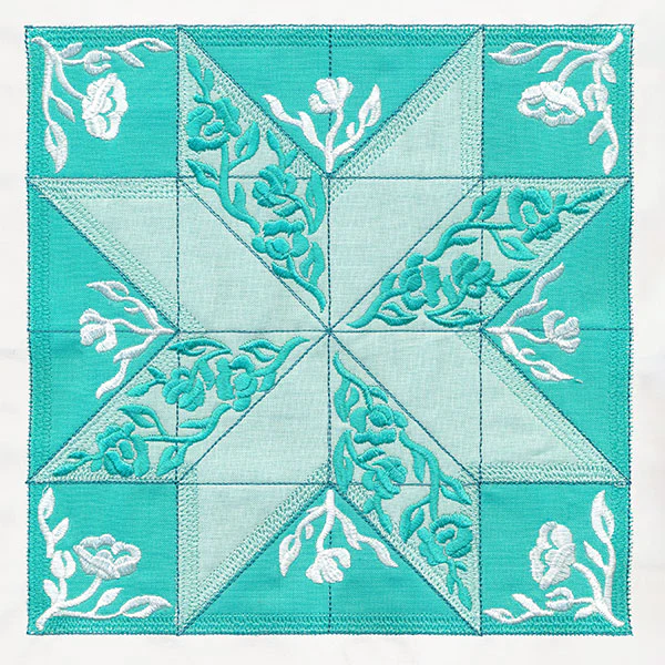 Flowers and Points Quilt Block (In-the-Hoop) - Image 6