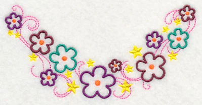 Flowers and Stars Neckline (V-Neck) - Image 3