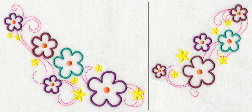 Flowers and Stars Neckline (V-Neck) (Split) - Image 4