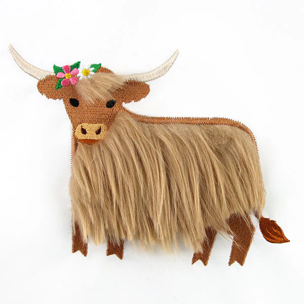 Fluffy and Fabulous Highland Cow (Applique) - Image 3