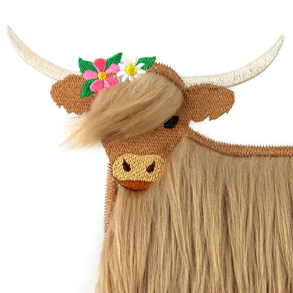 Fluffy and Fabulous Highland Cow (Applique) - Image 4