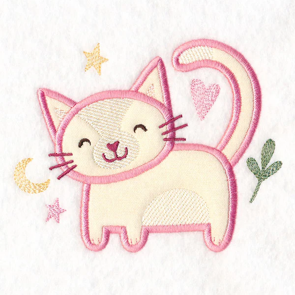 Fluffy Animal Friends - Cat (Applique) - Image 5