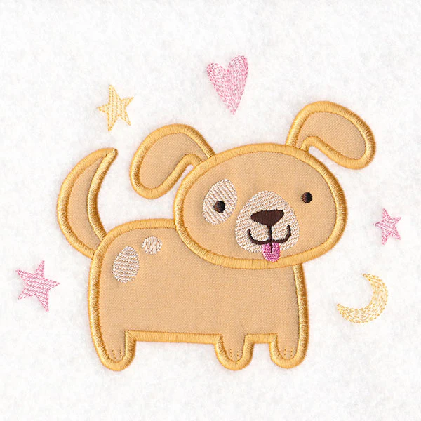 Fluffy Animal Friends - Dog (Applique) - Image 2