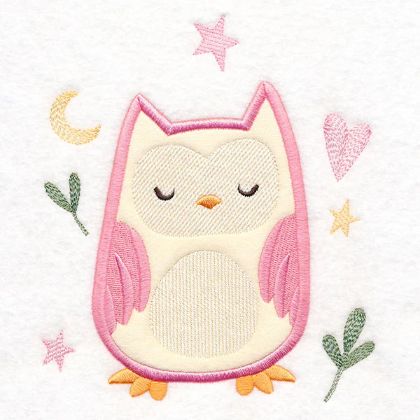 Fluffy Animal Friends - Owl (Applique) - Image 4