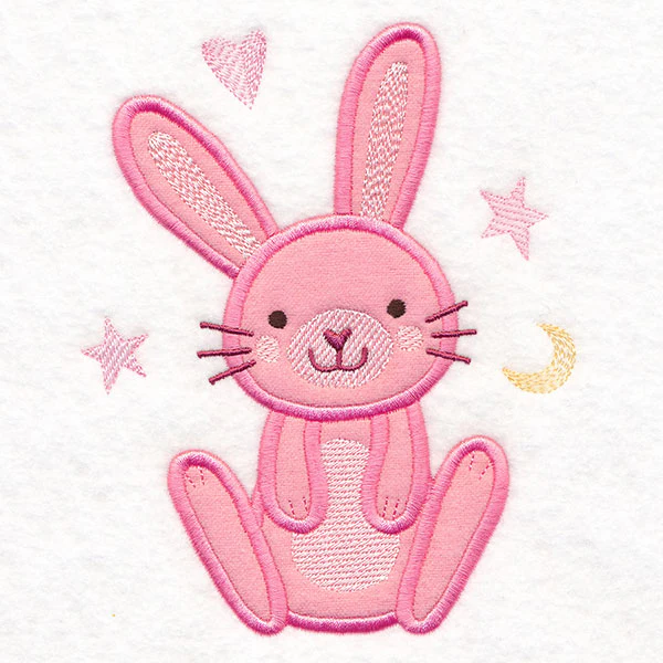Fluffy Animal Friends - Rabbit (Applique) - Image 2