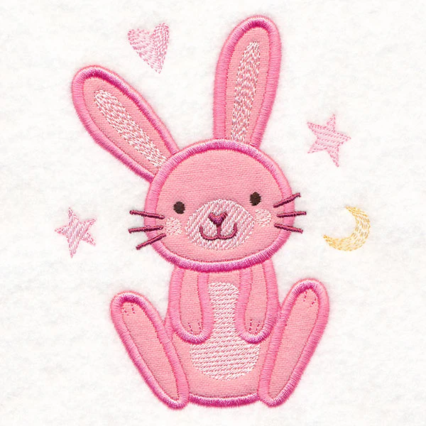Fluffy Animal Friends - Rabbit (Applique) - Image 3