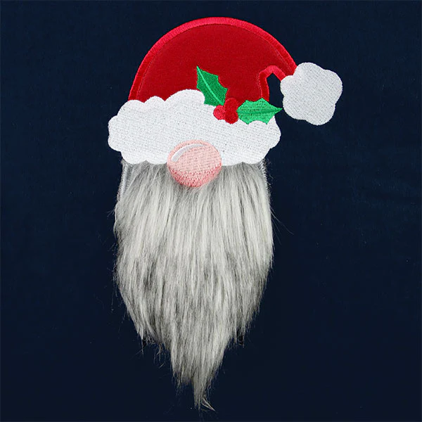 Fluffy Santa Gnome (Applique) - Image 3