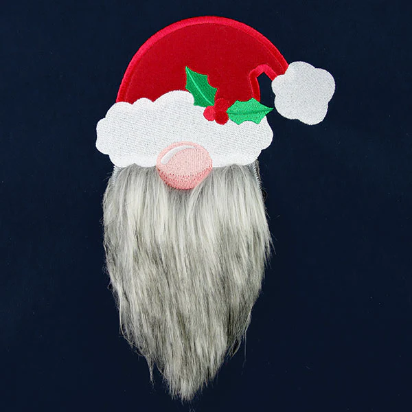 Fluffy Santa Gnome (Applique) - Image 7