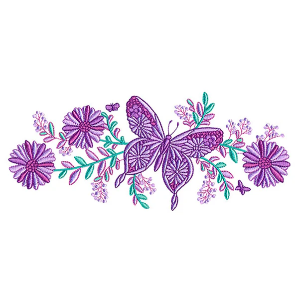 Flutter and Flowers Border - Image 3