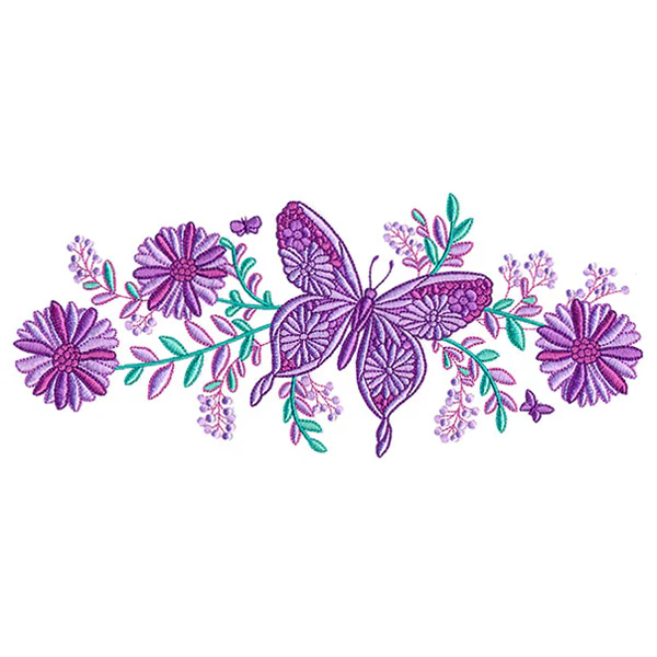 Flutter and Flowers Border - Image 9