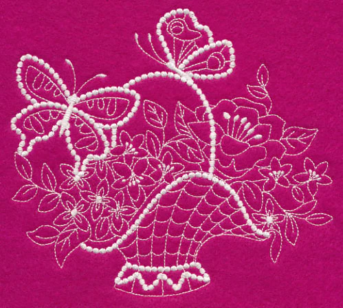 Flutterby Flourish Basket 1 (Candlewicking) - Image 3