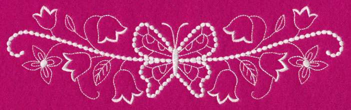 Flutterby Flourish Border (Candlewicking) - Image 2