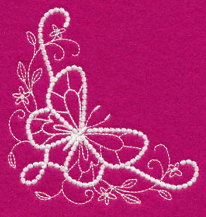 Flutterby Flourish Corner (Candlewicking) - Image 3