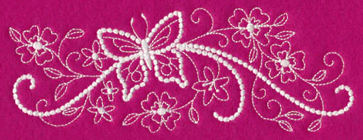 Flutterby Flourish Horizontal Spray (Candlewicking) - Image 4