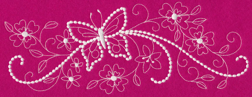 Flutterby Flourish Horizontal Spray (Candlewicking) - Image 6