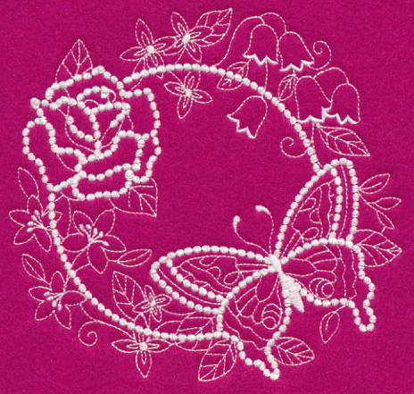 Flutterby Flourish Wreath (Candlewicking) - Image 3