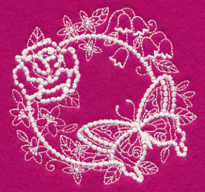 Flutterby Flourish Wreath (Candlewicking) - Image 5