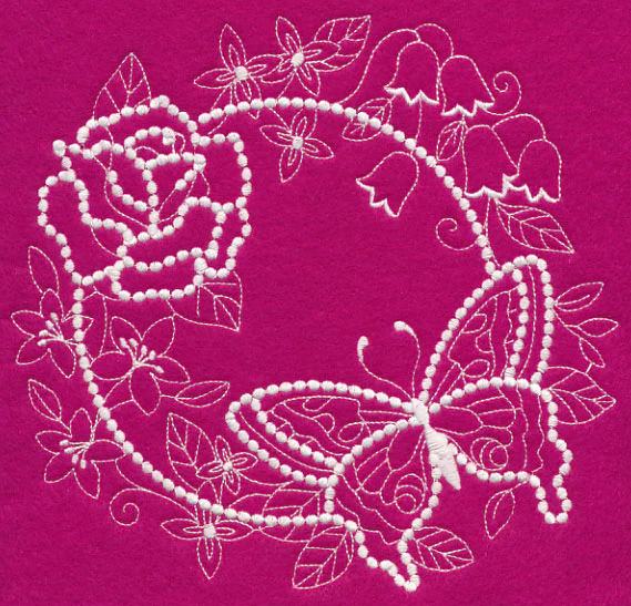 Flutterby Flourish Wreath (Candlewicking) - Image 6