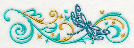 Fluttering Filigree Dragonfly Border - Image 4