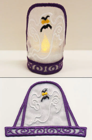 Flying Ghost Tea Light Wrap (In-the-Hoop) - Image 3