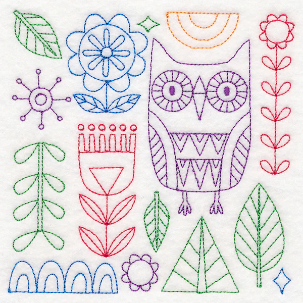 Folk Art Animal Square - Owl (Vintage) - Image 4