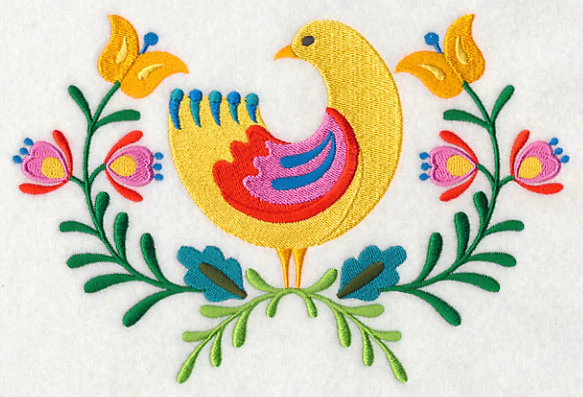 Folk Art Bird in Bloom - Image 3