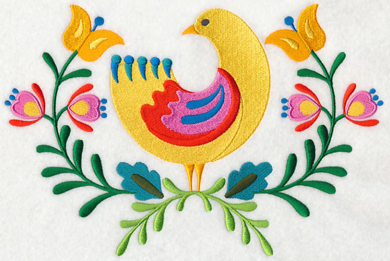 Folk Art Bird in Bloom - Image 6