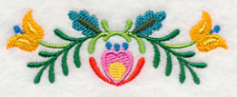 Folk Art Bird in Bloom Border - Image 5